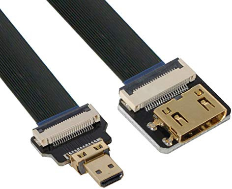 chenyang CY Cavo da Micro HDMI a Mini HDMI CYFPV Mini HDMI Femmina a Micro HDMI Maschio Prolunga Cavo piatto FPC 1080P per FPV HDTV Fotografia aerea multicotteri