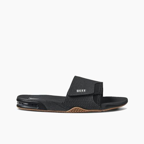 Reef Fanning Slide Men's Sandals Black/silver - 10 Medium