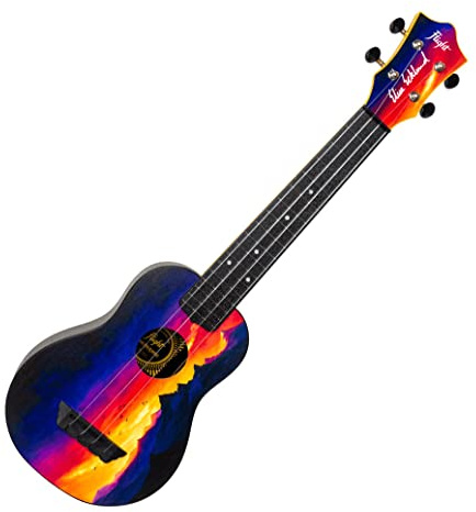 Elise Ecklund Sunset Signature Travel Concert Scale Sopran-Ukulele