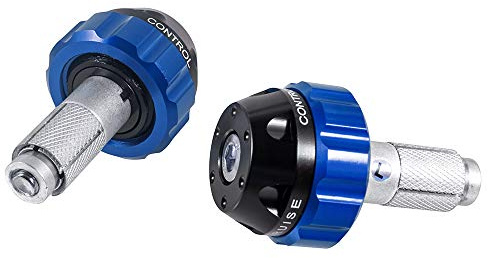 Motorrad Drosselklappe Verriegelung Tempomat Lenkerstecker Griffstangenendkappen Schieberegler eingestellt für Straßenrad Sportfahrräder Tourbike Kreuzer Roller (Blau)
