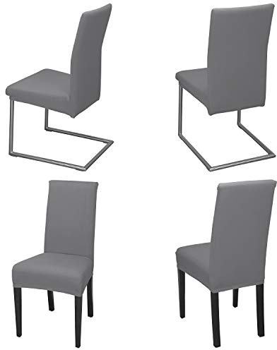 Staboos Stuhlhussen 4er Set - Hohe Elastizität - Stuhlbezug 4er Set - ÖKO TEX Zertifiziert (Stein)