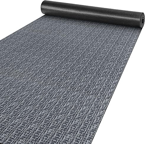 ANRO Läufer Teppich-Läufer Flur Küchenläufer rutschfest waschbar Teppichläufer Küchenteppich anpassbar Itaca Grau 100x67cm bis 5m Länge