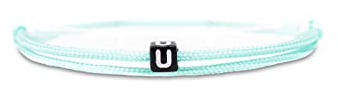 Made by Nami Surfararmband personlig med bokstav – kvinnor män flickor par armband individualiserat – flickvän vänskapsarmband gåva – vattentätt och justerbart, M, Nylon