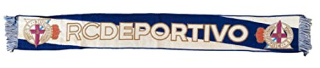 Real Club Deportivo de La Coruña Diagonal Fringe Scarf, Blue, 130x20