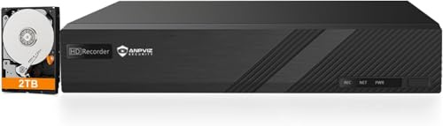 Anpviz 8CH 4K PoE NVR, [Nur Anpviz U Serie Kamera Plug & Play] | H.265 Videorekorder NVR Überwachungssystem Rekorder 24/7 Videoüberwachung mit 2TB HDD(U Series)