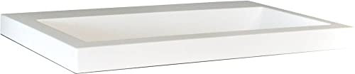 Saqu Studio Waschbecken 60x36 cm - ohne Hahnloch Weiß - Waschbecken für Unterschrank, Waschtisch für Badmöbel Set