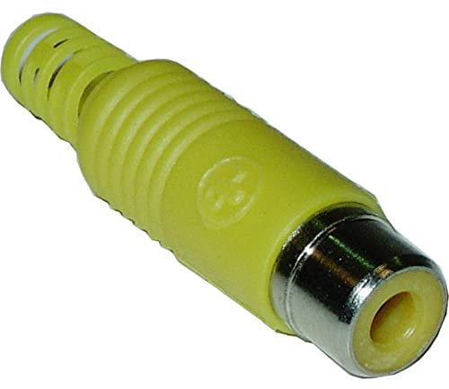 CableMarkt - Connettore RCA Femmina Giallo per Montaggio Cavi