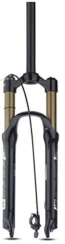 LHHL Magnesiumlegierung MTB Gabel 26/27.5/29inch Fahrradgabel Mountainbike Gabel Reise 120mm QR 9mm Straight Tube/Konisches Rohr (Color : Straight Remote, Size : 26 Inch)