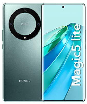 HONOR Magic5 Lite 5G Smartphone 8 Go + 256 Go, Écran Incurvé AMOLED 6,67 120 Hz Display, Téléphone Portable avec Triple Caméra Arrière 64MP, 5100mAh, Double SIM - Vert