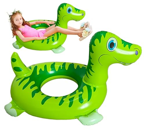 EUPSIIU Dinosaurier Aufblasbare schwimmreifen Baby,Baby Schwimmhilfen Spielzeug, Baby Schwimmen Ring für Kinder,Baby Schwimmhilfe mit Schwimmsitz,Swimtrainer Schwimmtrainer Kinder (Grün)