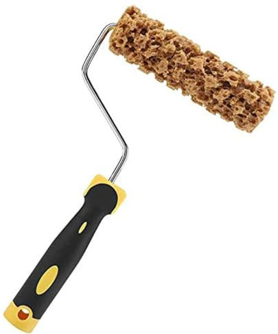 Rodillo de pintura con patrón de textura | Rodillo de pintura de aleación de aluminio para reparación de decoración de techo | Rodillo de pintura en relieve con mango | Rodillos de pintura para pared,