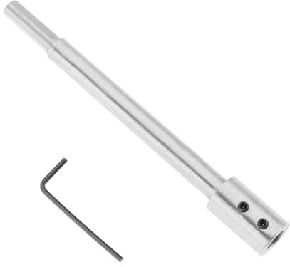 SING F LTD 19 mm extra lange Hartstahl-Bit-Verlängerung, dreieckiger Schaft, kompatibel mit Forstner für zusätzliche Verlängerung, 14 cm, mit L-förmigem Sechskantschlüssel