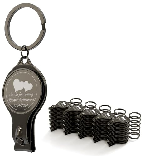 30 Stück personalisierter 4-in-1-Multifunktions-Flaschenöffner, Schwarzer Nagelknipser, Hochzeitsgeschenke, Brauerei, privat, individuell, Multitool-Geschenke für Männer.