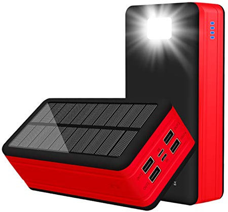 99000Mah Solar Power Bank, caricabatterie portatile di grande capacità per esterni impermeabile 4USB Powerbank ricarica del pannello solare