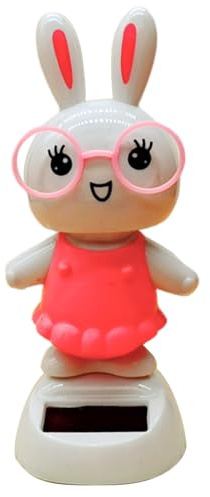Générique Jouets De Danse Solaire - Lapin Figurine Solaire | Jouets Figurines Bobblehead | Figurine Solaire Qui Bouge pour Voiture | Décoration De Voitures Ornements Qui Oscille