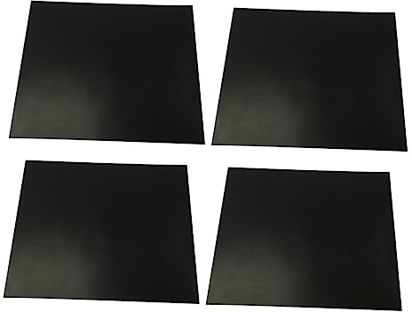 ibasenice 4pièces Plaques De Cuisson PTFE Noires Tapis Antiadhésifs pour Barbecue Et Four Lavables Et Réutilisables