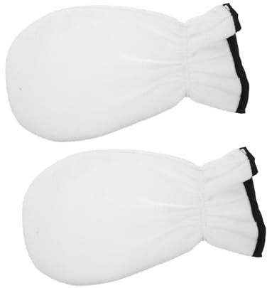 Guantes de Spa Exfoliantes para Manos Secas, Mujer, 1 Par | Franela y Poliéster, Lavado Fácil, Hidratación y Blanqueamiento, para Salón Profesional y Cuidado Spa
