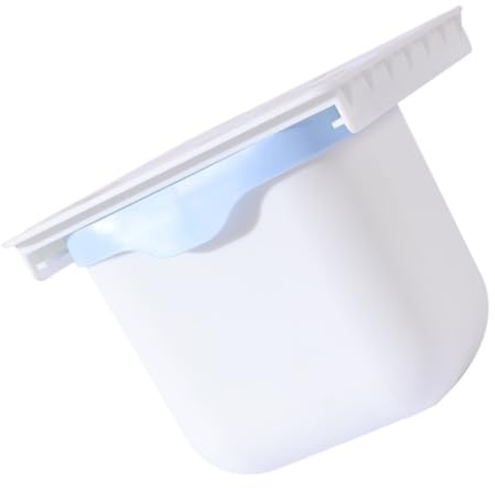 TOGEVAL Poubelle Tiroir la Cuisine Poubelle Discrète sous Table en Plastique Bleu Corbeille de Bureau Simple Rangement sous Bureau Suspendu pour Salle de Bain ou Dortoir
