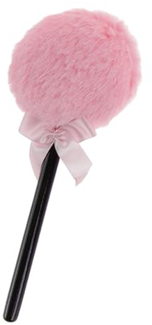 TOPBATHY Puff de Maquillaje Suave Forma de Varita Borla de Polvos Sueltos para Cara y Cuerpo Aplicador de Mango con Diseño de Lazo para Mujeres y Niñas