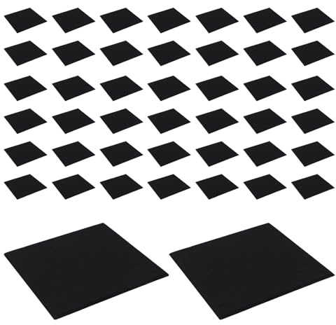 Toyvian 6stücke Selbstklebende Schallschutzplatten aus Polyesterfaser zur Schalldämmung für Heimstudio Büro und Besprechungsraum Schallabsorbierende Wandpaneele Geräuschdämpfend Schwarz