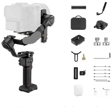 Compatible for DSLR and Cinema Camera Gimbal Stabilizer with Bluetooth Control, Fill Light and Touchscreen(CRANE 4 COMBO)