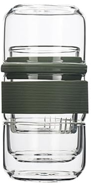 VICASKY Set de Thé Design Créatif Chic Théière Multifonction Portable en Verre Résistante Chaleur pour Maison et Bureau