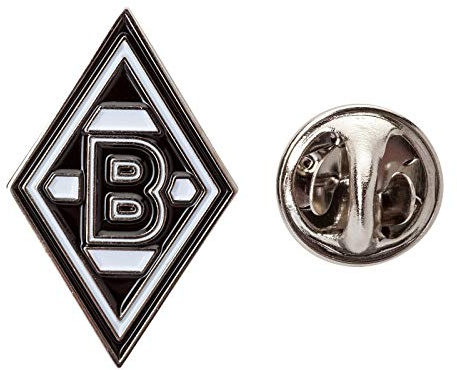 Borussia Mönchengladbach Pin Raute | Offizieller Fanartikel Fohlenshop | Anstecker im VfL Design in schwarz-weiß