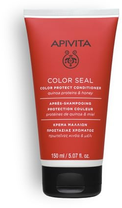 Apivita Acondicionador Sellador del Color para Cabellos Coloreados O con Mechas 150ml con Proteína De Quinoa Y Miel - Sella El Color, Protege De La Decoloración, Previene La Rotura
