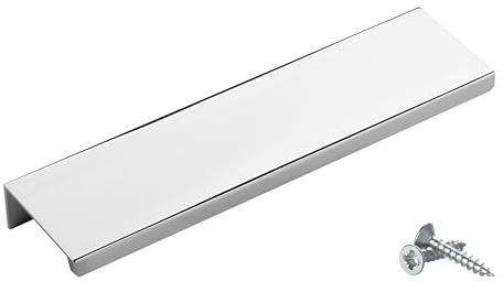 SOTECH Möbelgriff Blankett Jane BA 96 mm Chrom poliert | 150 mm Schrankgriff zur Montage an der Frontinnenseite inkl. Befestigungsschrauben