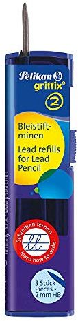 Pelikan B1R Griffix Refills Bleistiftminen Packung mit 3 Minen, Breite, 2 mm (3)