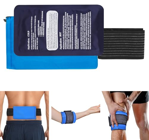 Tanness Reusable Ice Packs for Sports Injuries – Instant Ice Pack with Pouch for Rapid Cool – Hot & Cold Compress for Pain, Swelling, and Back Injuries – Microwaveable Heat Pad & Cold Pack