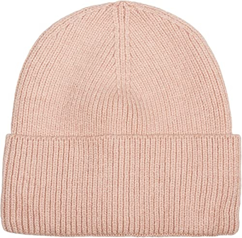 styleBREAKER Unisex Strickmütze mit Rippenmuster und breiter Krempe | Doppelt gestrickte Beanie Wintermütze | Warme Feinstrick Haube für Damen und Herren in vielen Farben, Farbe:Rose