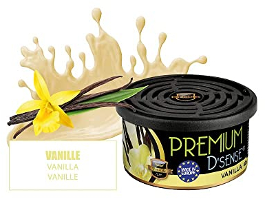 h2i Premium Duftdose | vanilla | 2 Stück | Auto Lufterfrischer und Duftspender für Camping, Büro & Zuhause | 60 Tage frischer Duft mit Mengenregulierung | passt in Getränkehalter | inkl. h2i Sticker