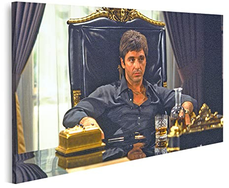 islandburner Bild auf Leinwand Pacino Scarface Tony Montana Kult Gangster Movie Film Ikone V2 Bilder Wandbilder Poster