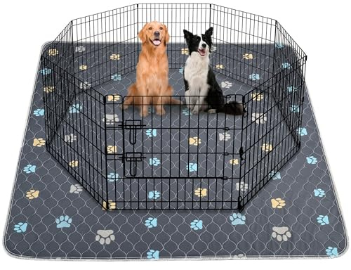 Aitmexcn Washable Puppy Dog Pee Pad, 2PCS 100% Waterproof Whelping Training Mat for Puppy/Senior Dog, Fast Drying Reusable Puppy Pads for Indoor, Outdoor and Car Travel- 36'' x 41''