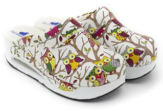 Terlik Sabo Air ST167 MAX Zuecos de Cuero Mules Zapatillas Zapatos Sabot, Mujer, Buho Blanco, EU 40