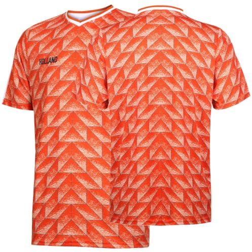 Camiseta de Fútbol 88 - Holanda - Naranja - Niño y Adulto - Chico - Ropa de Futbol - Talla XXL
