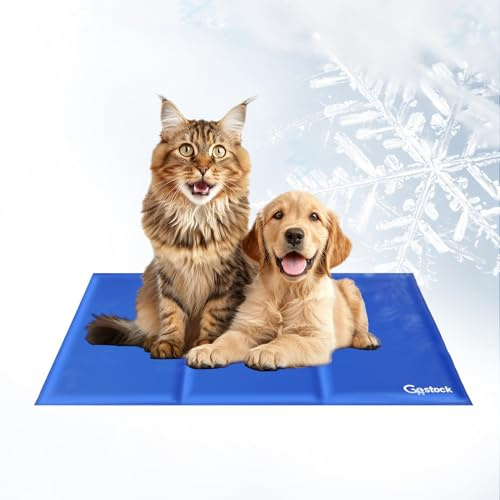 Kühlmatte für Hunde und Katzen, Haustier-Kühlmatte, ungiftiges Gel, selbstkühlend, für Welpen, Box, Körbchen, Auto, Reisen und heiße Sommertage, Größe 65 x 50 cm