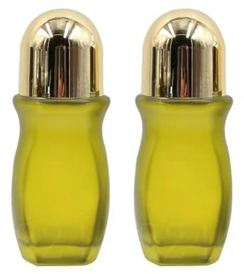 LJJCSFF 2PCS 50ml Glass Roller Deodorant Rolling Applicator Bottle Glass Deodorant Containers Dispenser Rollerball Bottles for Essential Oils Fragrance