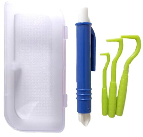 Lot de 4 extracteurs de tiques pour chien - Dissolvant de tiques, anti-tiques et pince à épiler | 9,5 x 4,5 x 2,2 cm Dissolvant de tiques Pince à épiler Anti-puces Kit d'outils pour enlever les puces