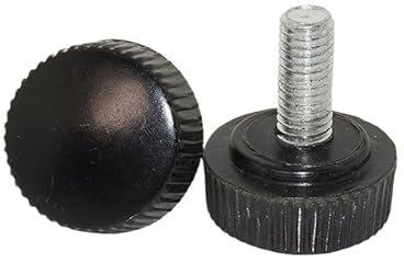 RKODRSMG 10/20/30 Stück M4 M5 gerändeltes Nylon mit rundem Kunststoffkopfgriff, Bakelit-Rändelschraube, metrisches Gewinde, schwarz, Daumen-Bakelit-Handdrehschraube festziehen(12mm (20pcs),M5)