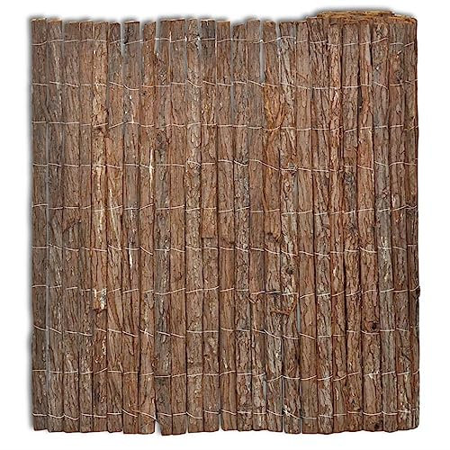 CINDERFUL Valla cañizo de Corteza 400x100 cm,Valla de Corteza Naturally-derived: para Cerrar y Decorar tu Jardín