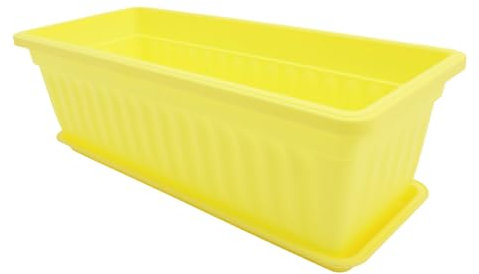 CANIGHT 2sätze Rechteckiger Pflanzenkasten Mit Tray Robustem Für Balkon Und Gartenpflanzen Selbstbewässernd Für Und Blumen
