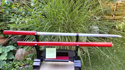 Samurai Schwerter Katana Blind Samurai Schwert- scharf, echt & handgeschmiedet - Katana Schwert ohne Ständer - echtes Japanisches Samurai Sword aus Kohlenstoffstahl - Japan Deko Katanas