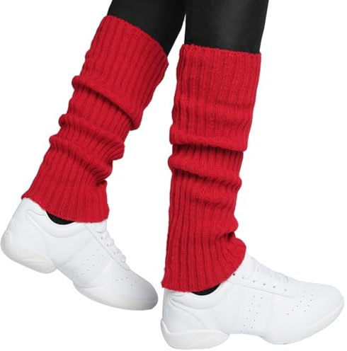 Hatstar Sexy Damen Beinstulpen | Neon Strümpfe Strick-Stulpen | Mädchen Beinwärmer | Accessoire für 80er Jahre 80s Motto Partys Fasching Karneval | für Tanzen Aerobic Kostüm