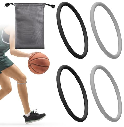 BOXOB 4 Correas de Soporte para el Tendón Rotuliano, Banda de Silicona para la Rodilla Correa Flexible para la Rótula Correa para la Rodilla para el Tendón Rotuliano Anillos Estabilizadores