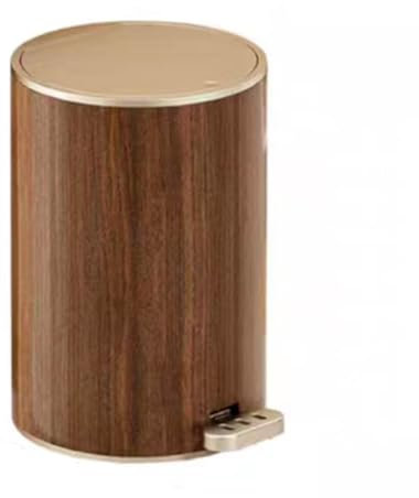 Genérico Papelera de Madera con Tapa, Papelera Redonda, Papelera de Cocina para Hotel, Color Madera, Papelera de Madera (21 x 33 x 22 cm)