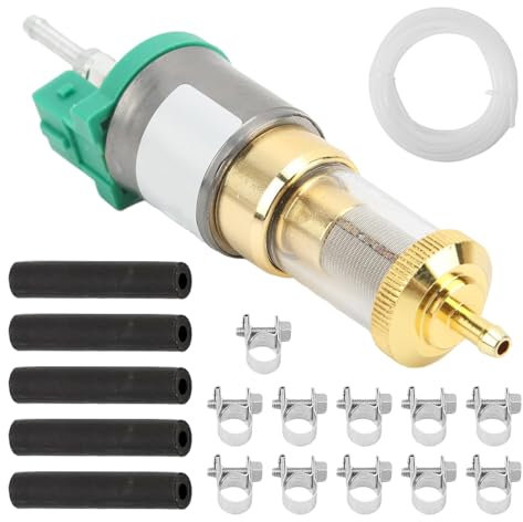 Kit de Bomba Para Calentador Diésel, 12 V 22 ml Bomba Gasoil Para Calentadores Diésel o de Gasolina de 1 Kw a 5 Kw Incluye 1 Línea de Combustible, 5 Mangueras de Conexión Y 10 Abrazaderas