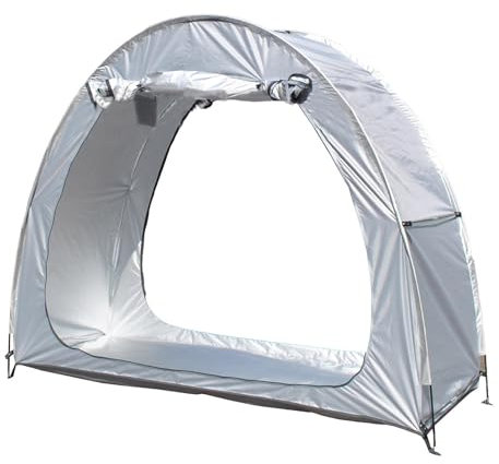 2 PCS Box Biciclette Può Essere Giuntato Box Biciclette Da Esterno per Mobili Da Giardino,Biciclette,Moto Carport Auto Capannone per Esterno,Silver