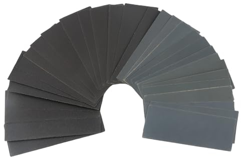 BDHYYM 36 Pcs 120 to 2000 Grit Sanding Paper Wet and Dry Sandpaper for metal Sand Paper Pack for Wood Home Cars Metals Walls Furniture Polishing 23 x 9 cm